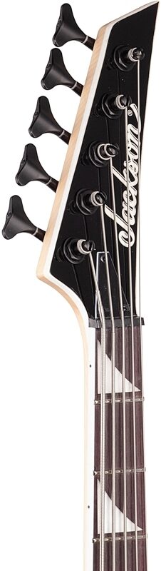 open zoom image for Jackson JS3V Concert Electric Bass, 5-String, Amaranth Fingerboard, Metallic Blue, Headstock Left Front