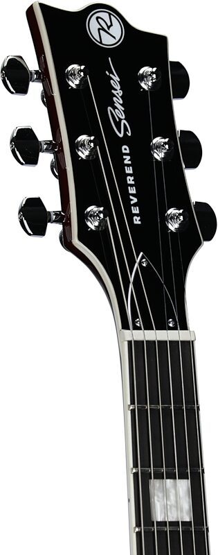 open zoom image for Reverend Sensei 290 Electric Guitar, Metallic Bronze, Headstock Left Front