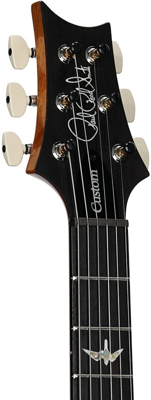 open zoom image for PRS Paul Reed Smith 2011 Custom 24 10-Top Electric Guitar with Case, Charcoal, Headstock Left Front