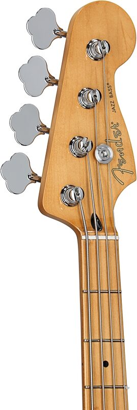 open zoom image for Fender Player II Modified Active Jazz Electric Bass, Maple Fingerboard (with Gig Bag), Electric Blue, Headstock Left Front
