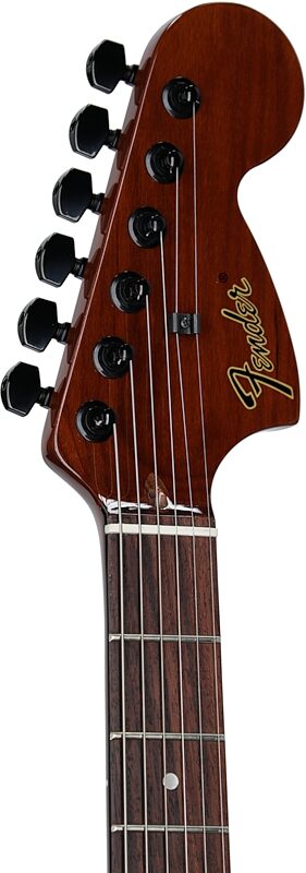 open zoom image for Fender Tom DeLonge Starcaster Electric Guitar, Olympic White, Headstock Left Front