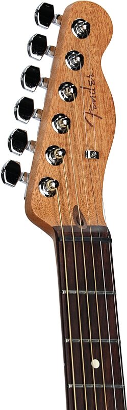 open zoom image for Fender FINNEAS Acoustasonic Player Telecaster Acoustic-Electric Guitar, (with Gig Bag), Cappuccino, Headstock Left Front