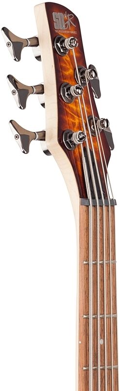 open zoom image for Ibanez SR405EQM Electric Bass, 5-String, Dragon Eye Burst, Headstock Left Front