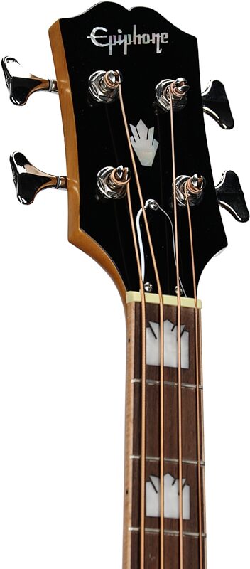 open zoom image for Epiphone El Capitan J-200 Studio Acoustic Electric Bass Guitar, Aged Natural, Headstock Left Front