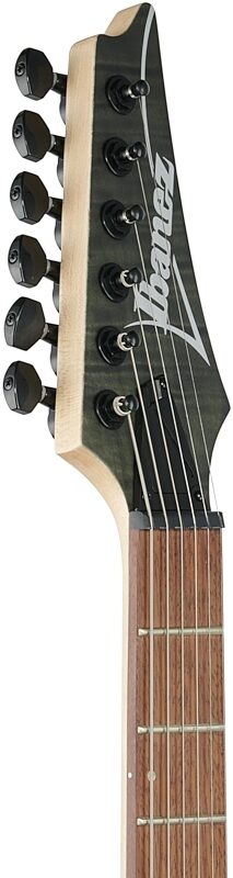 open zoom image for Ibanez RGA42FM Electric Guitar, Transparent Gray Flat, Headstock Left Front