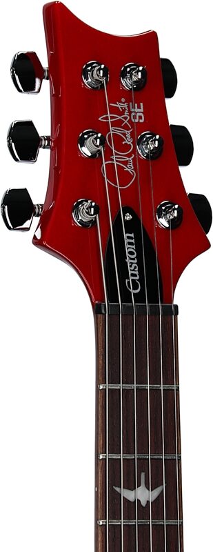 open zoom image for PRS Paul Reed Smith SE Custom 24-08 Electric Guitar (with Gig Bag), Charcoal Cherry Burst, Headstock Left Front