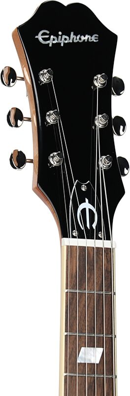 open zoom image for Epiphone Casino Archtop Hollowbody Left-Handed Electric Guitar (with Gig Bag), Natural, Headstock Left Front