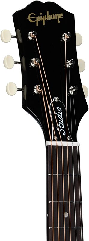 open zoom image for Epiphone Blues King Studio Parlor Acoustic-Electric Guitar (with Gig Bag), Dark Burst, Open Box (Very Good), Headstock Left Front