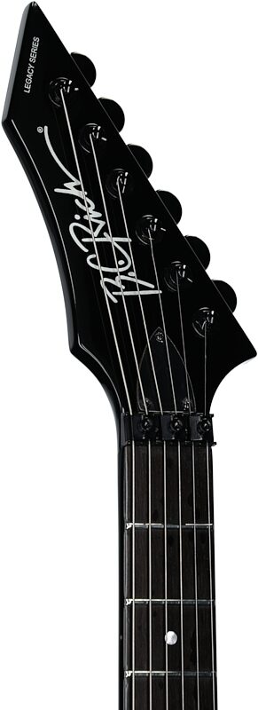 open zoom image for B.C. Rich Warlock Legacy Floyd Rose Electric Guitar, Black, Headstock Left Front