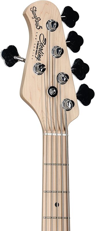 open zoom image for Sterling by Music Man Ray5LH Electric Bass, Left-Handed, Chopper Blue, Hard Maple Fretboard, Headstock Left Front