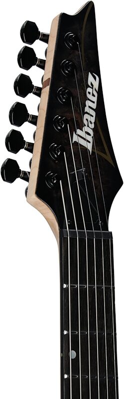 open zoom image for Ibanez RGA21P1PB Premium Electric Guitar (with Gig Bag), Deep Twilight Burst, Headstock Left Front