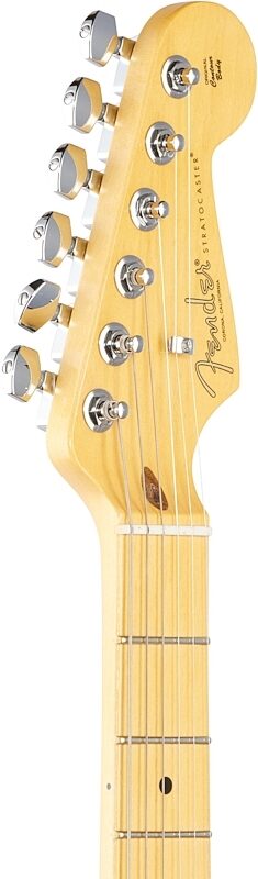 open zoom image for Fender American Pro II Stratocaster Electric Guitar, Maple Fingerboard (with Case), Roasted Pine, Open Box (Good), Headstock Left Front