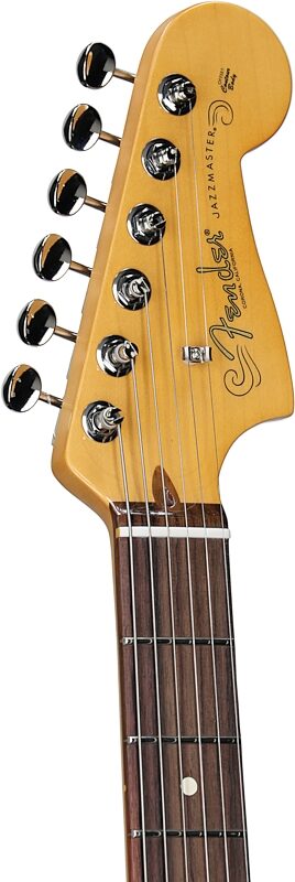 open zoom image for Fender American Professional Classic Jazzmaster Electric Guitar, Rosewood Fingerboard (with Gig Bag), Dakota Red, Headstock Left Front