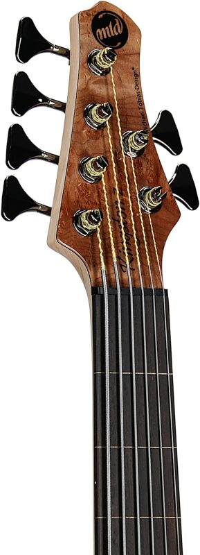 open zoom image for MTD Kingston Z6EB Fretless Electric Bass, 6-String (with Ebony Fingerboard), Natural Gloss, Headstock Left Front