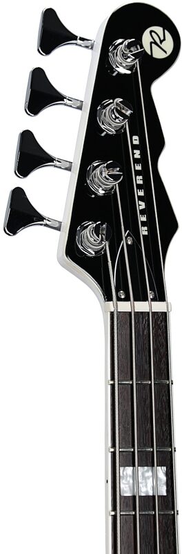 open zoom image for Reverend Sentinel Electric Bass, Transparent White, Headstock Left Front