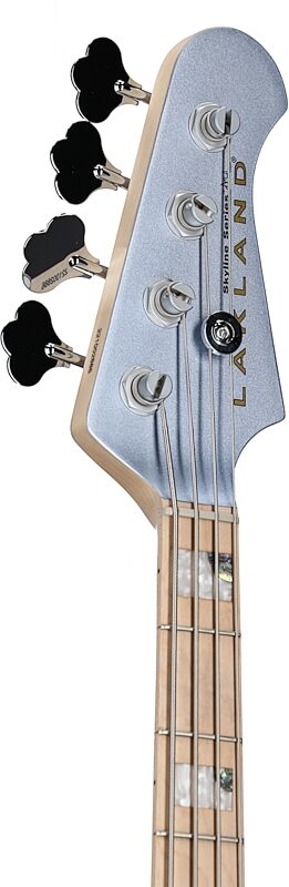open zoom image for Lakland Skyline 44-60 Vintage J Custom Electric Bass, Ice Blue Metallic, Headstock Left Front