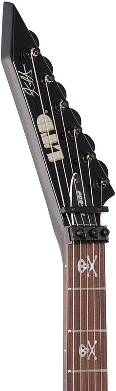 open zoom image for ESP LTD KH-602 Kirk Hammett Signature Electric Guitar (with Case), Black, Headstock Left Front