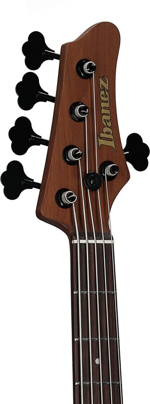 open zoom image for Ibanez MDM1005 Mode Electric Bass, 5-String (with Gig Bag), Pearl White, Headstock Left Front
