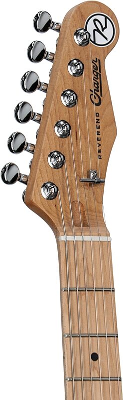 open zoom image for Reverend Charger H90 Wilkinson Electric Guitar, Metallic Cherry, Open Box (Very Good), Headstock Left Front
