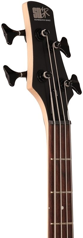 open zoom image for Ibanez SR300E Electric Bass, Weathered Black, Headstock Left Front