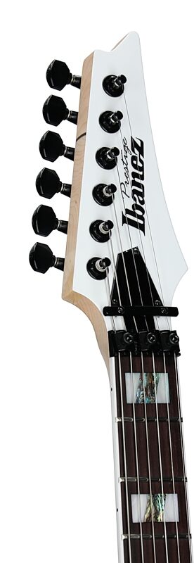 open zoom image for Ibanez RG653DX Prestige Electric Guitar (with Case), White Flat, Open Box (Very Good), Headstock Left Front