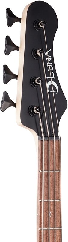 open zoom image for Luna Tattoo Electric Bass, New, Headstock Left Front