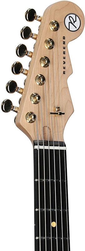open zoom image for Reverend Descent RA 10th Anniversary Electric Guitar, Violin Brown, Headstock Left Front