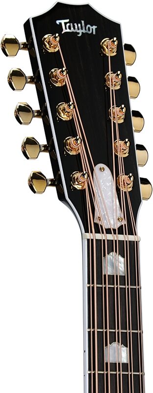 open zoom image for Taylor 657ce Bajo Quinto Grand Pacific Acoustic-Electric Guitar, 10-String (with Case), Black, Headstock Left Front