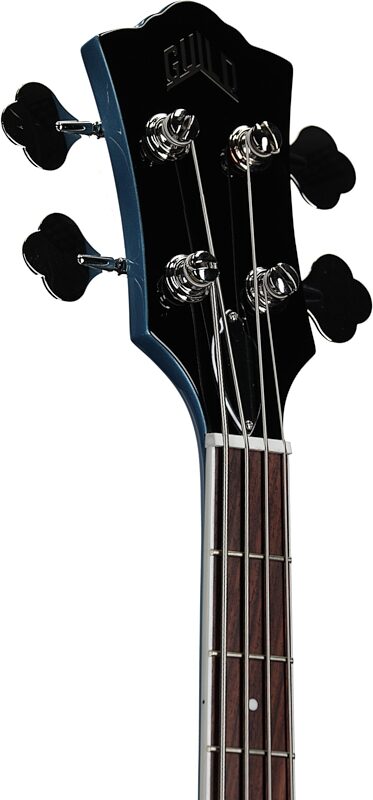 open zoom image for Guild Starfire I Electric Bass, Pelham Blue, Headstock Left Front