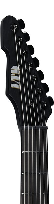 open zoom image for ESP LTD Alex Wade AW-XJ7 Baritone EverTune Electric Guitar (with Case), Black Satin, Headstock Left Front