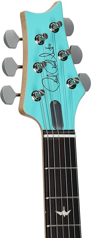 open zoom image for PRS Paul Reed Smith John Mayer Wild Blue Silver Sky Limited Electric Guitar (with Gig Bag), New, Headstock Left Front