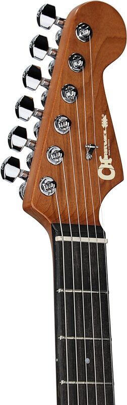 open zoom image for Charvel Pro-Mod DK24 HH 2PT EBN Electric Guitar, Gloss Black, Open Box (Very Good), Headstock Left Front