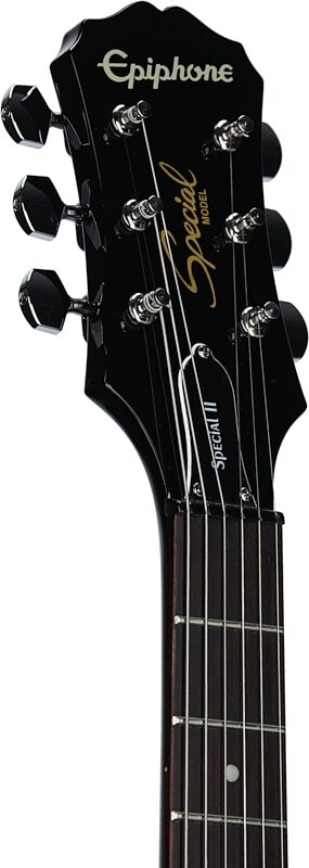 open zoom image for Epiphone Les Paul Special II Electric Guitar, Vintage Sunburst, Headstock Left Front