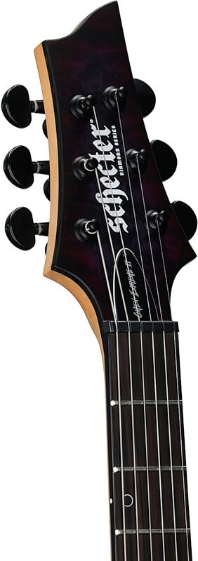open zoom image for Schecter Omen Extreme-II Electric Guitar, Nocturne Shadow, Black Hardware, Headstock Left Front