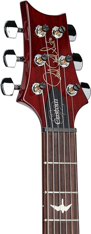 open zoom image for PRS Paul Reed Smith S2 Custom 24 Gloss Pattern Thin Electric Guitar (with Gig Bag), Fire Red Burst, Headstock Left Front