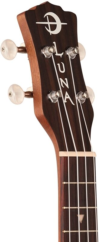 open zoom image for Luna Tattoo Acoustic-Electric Concert Ukulele (with Gig Bag), New, Headstock Left Front