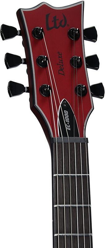 open zoom image for ESP LTD EC-1000 Deluxe Series Electric Guitar, Candy Apple Red Satin, Headstock Left Front