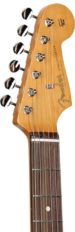 open zoom image for Fender Vintera II '60s Stratocaster Electric Guitar, Rosewood Fingerboard (with Gig Bag), Lake Placid Blue, Headstock Left Front