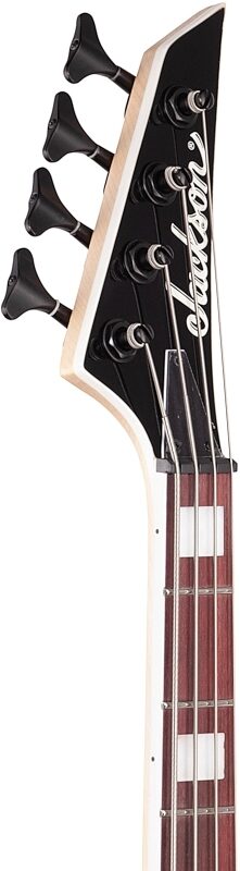 open zoom image for Jackson JS3Q Kelly Bird Electric Bass, Transparent Red Burst, Headstock Left Front