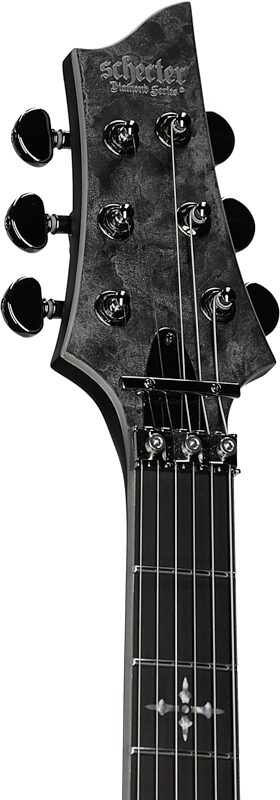 open zoom image for Schecter Ernie C C-1 Left Handed Electric Guitar, Black Reign, Headstock Left Front
