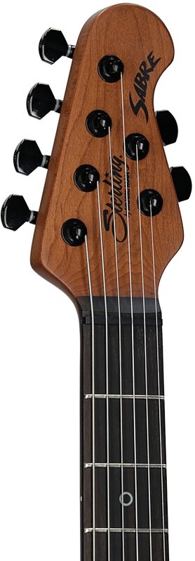 open zoom image for Sterling by Music Man Rabea Massaad Artist Sabre Electric Guitar, Blood Flame, Headstock Left Front