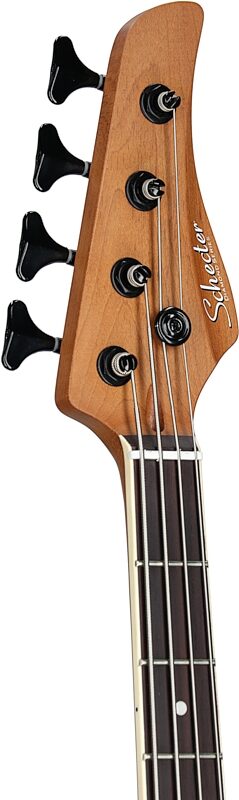 open zoom image for Schecter C-4 Standard Electric Bass, Charcoal Satin, Headstock Left Front