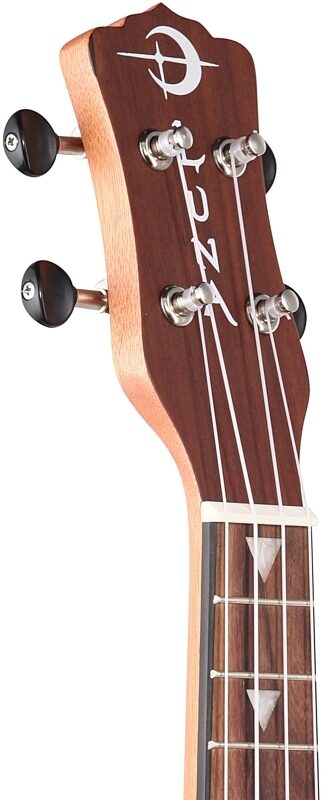 open zoom image for Luna Soprano Vintage Mahogany Ukulele, New, Headstock Left Front