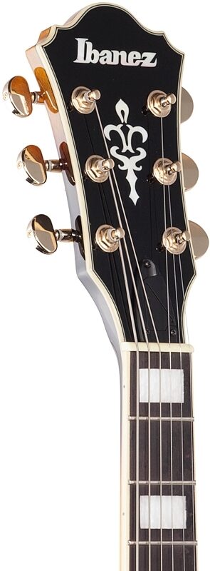 open zoom image for Ibanez Artcore Expressionist AF95FM Hollowbody Electric Guitar, Antique Yellow Sunburst, Headstock Left Front