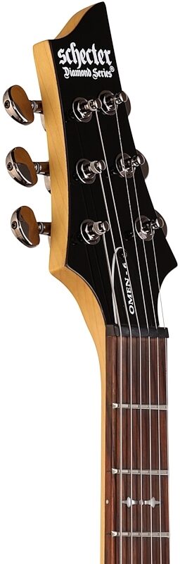 open zoom image for Schecter Omen 6 Electric Guitar, Black, Headstock Left Front