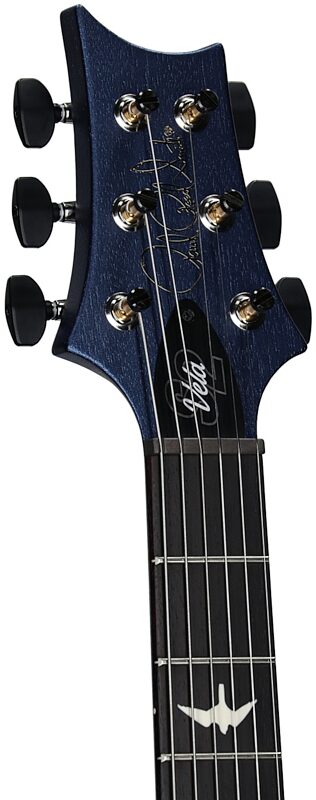 open zoom image for PRS Paul Reed Smith S2 Vela HHT Satin Electric Guitar (with Gig Bag), Metallic Midnight, Headstock Left Front