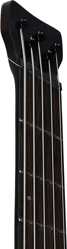 open zoom image for Ibanez EHB1135MS Multi-scale Electric Bass (with Gig Bag), 5-String, Silver Wave Black, Headstock Left Front