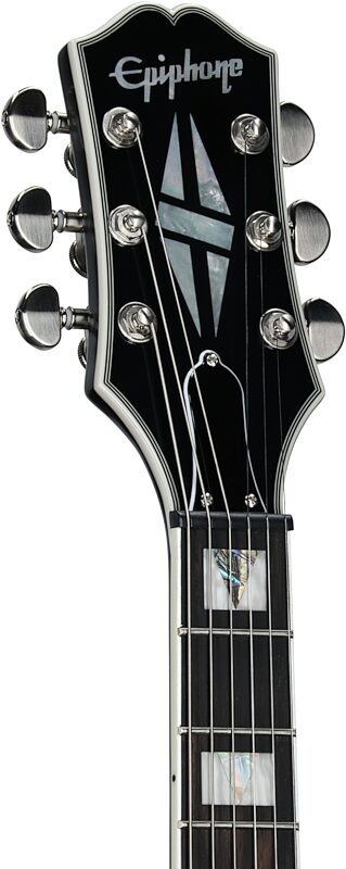 open zoom image for Epiphone SG Prophecy Electric Guitar, Jet Black Metallic, Open Box (Very Good), Headstock Left Front