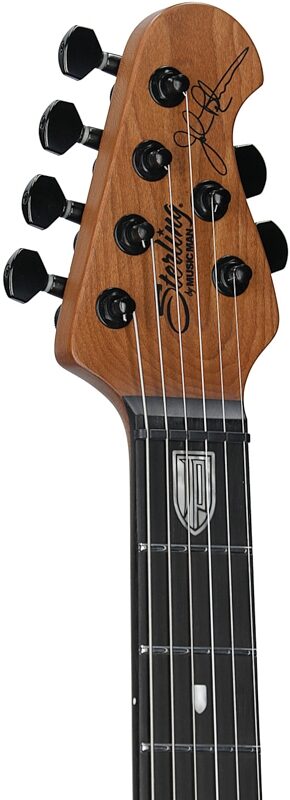 open zoom image for Sterling by Music Man JP150 DiMarzio Guitar, Purple Nebula, Ebony Fretboard, Headstock Left Front