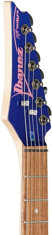open zoom image for Ibanez PGMM11 Paul Gilbert Mikro Electric Guitar, Jewel Blue, Open Box (Very Good), Headstock Left Front